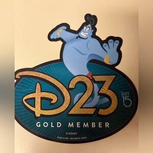 D23 Gold Member Oversized Disney Character Magnet - Aladdin’s Genie - 6” New